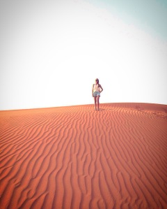 Climbing sand dunes on our Dubai Desert Safari