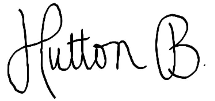 HUTTON B Signature